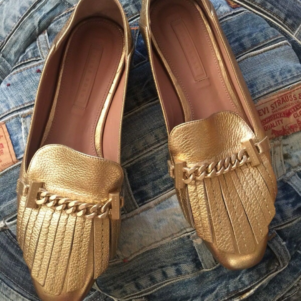 Gold BOSS Moccasins HUGO BOSS Flats 7 / 37